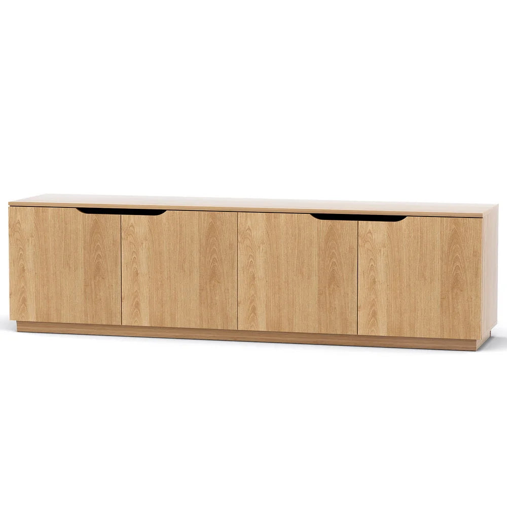 180cm Pine TV Unit Entertainment Storage Cabinet