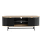 Black storage cabinet for organised household storage