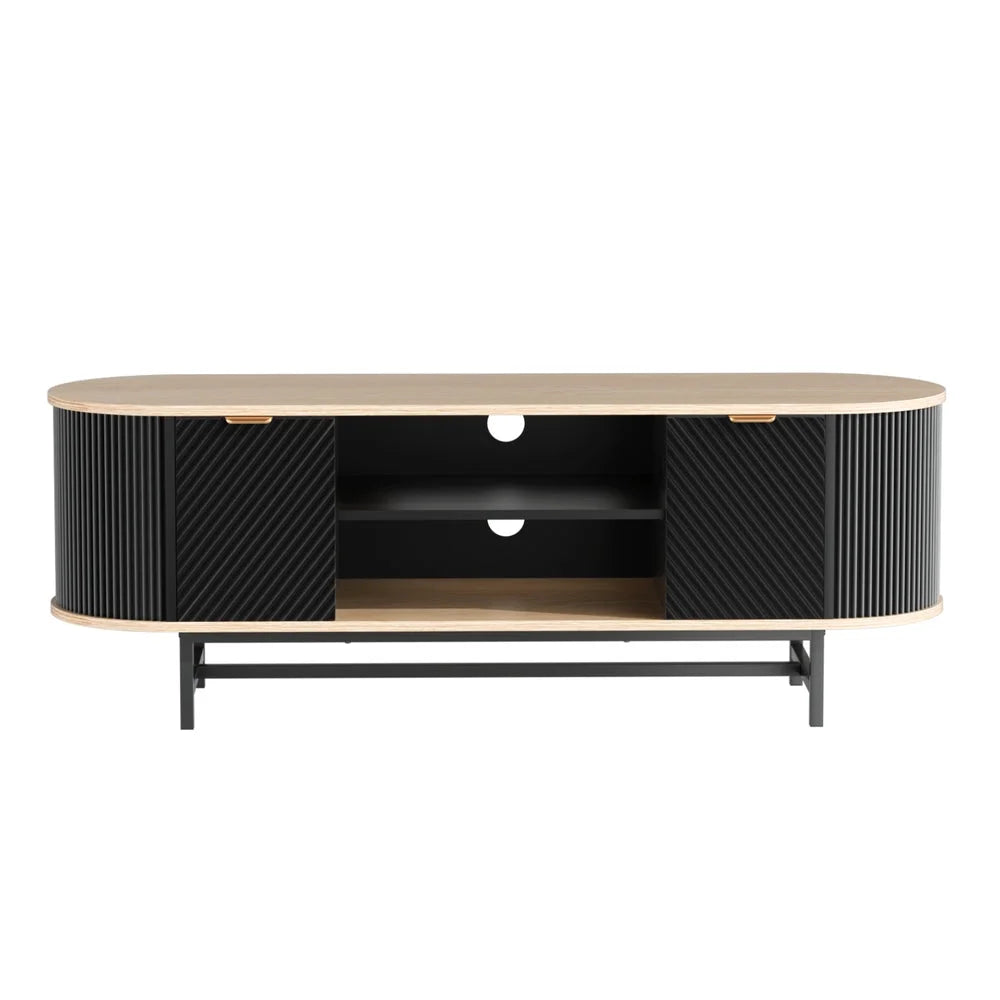 Black storage cabinet for organised household storage