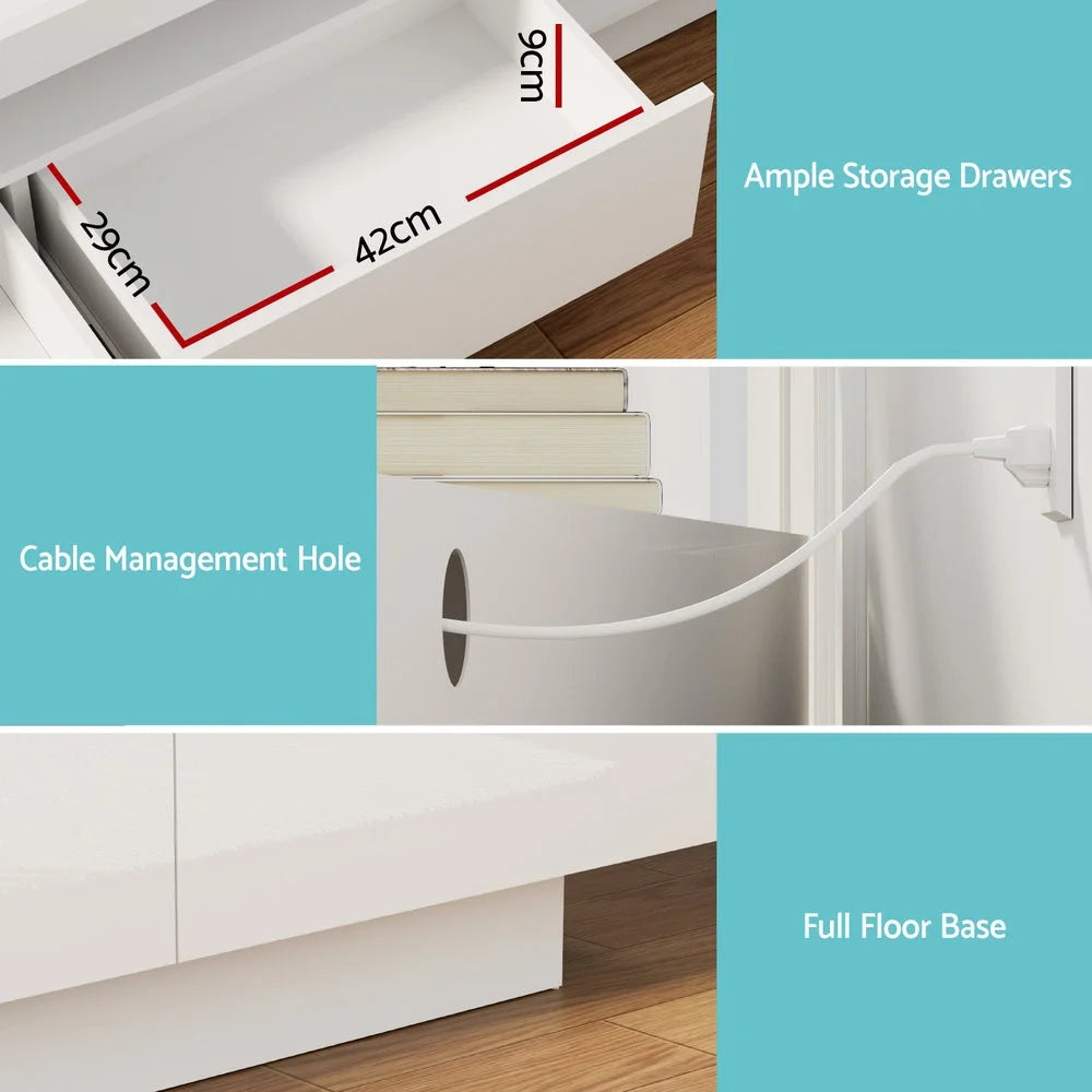 Artiss TV Unit Entertainment Unit Storage Drawer RGB LED