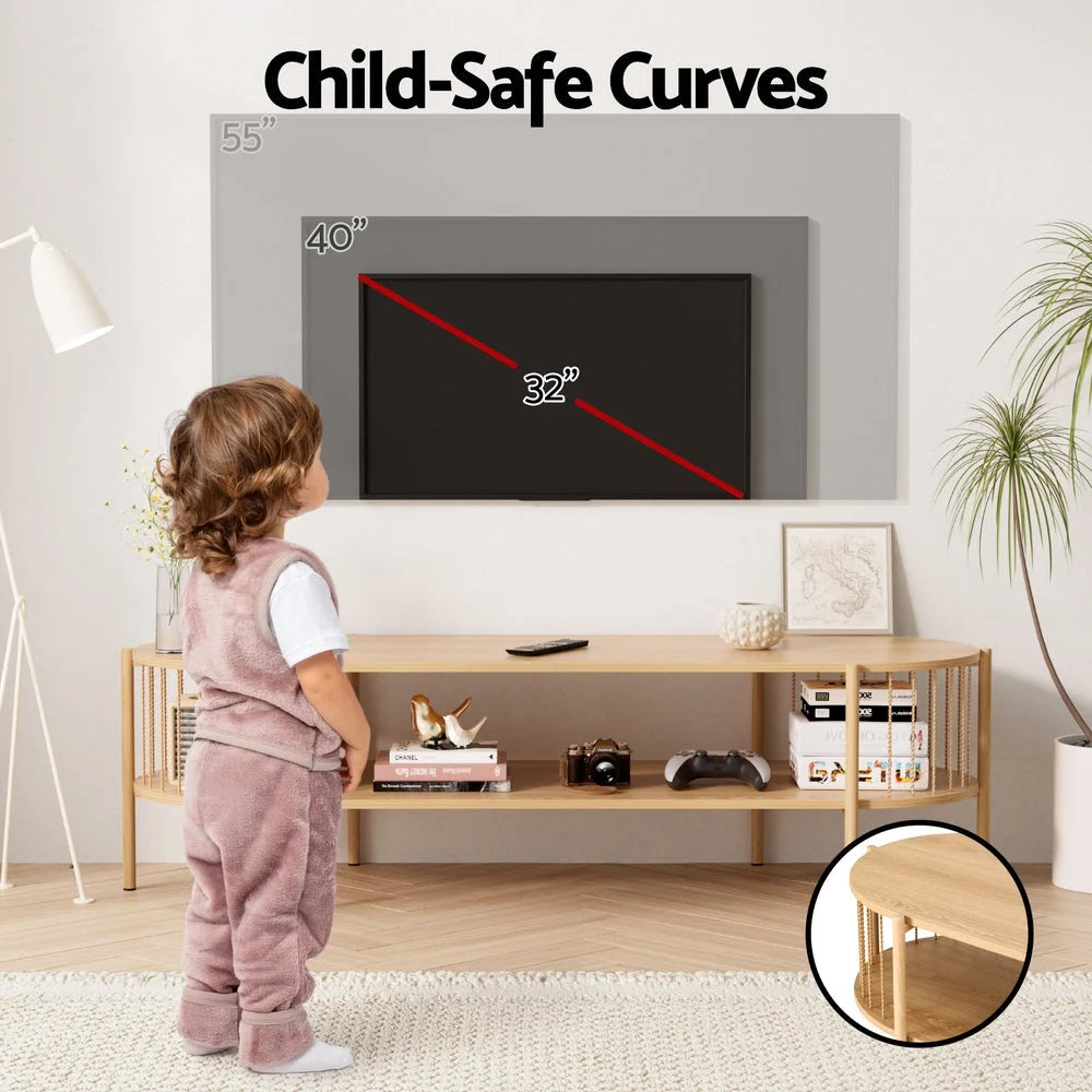 TV Unit Entertainment Storage Shelf 148cm