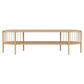 148cm entertainment unit with fluted door fronts and low cabinet profile