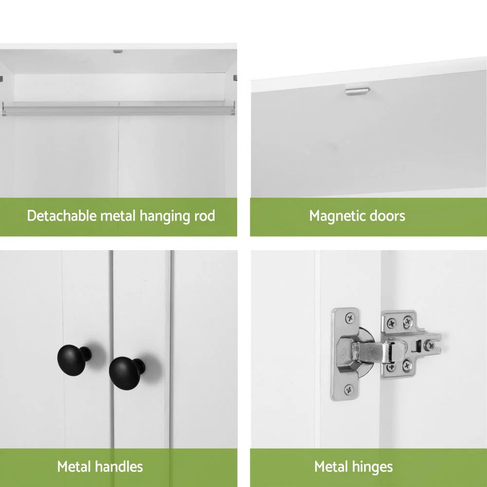 Artiss Wardrobe Clothes Closet Storage Organizer with 2