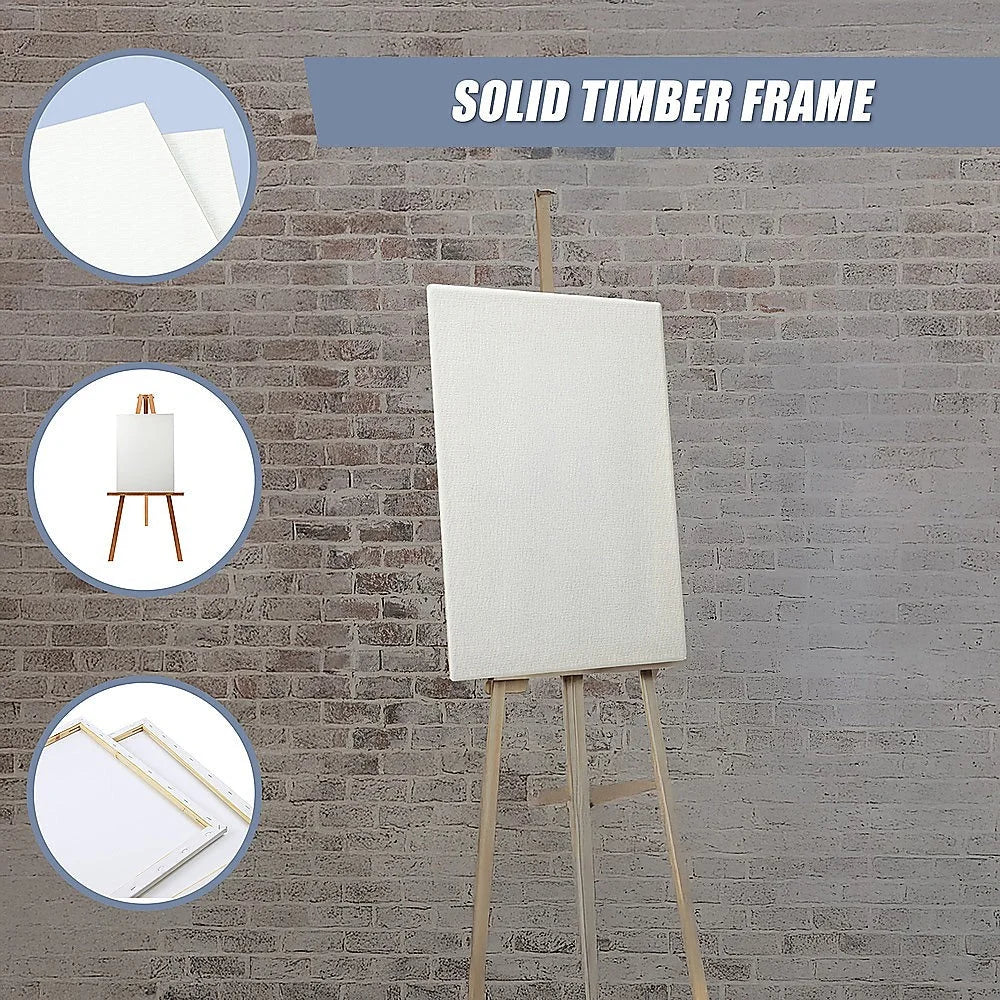 Artist Blank Stretched Canvas 5 Pack - 20x30cm White Oil