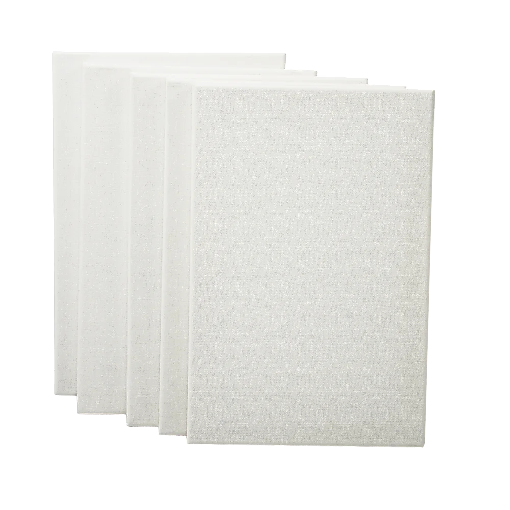 Artist Blank Stretched Canvas 5 Pack - 20x30cm White Oil