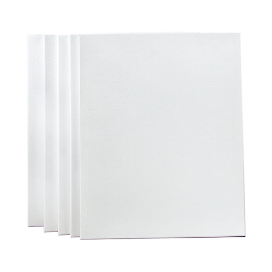 Artist Blank Stretched Canvas 5 Pack - 50x60cm White Oil