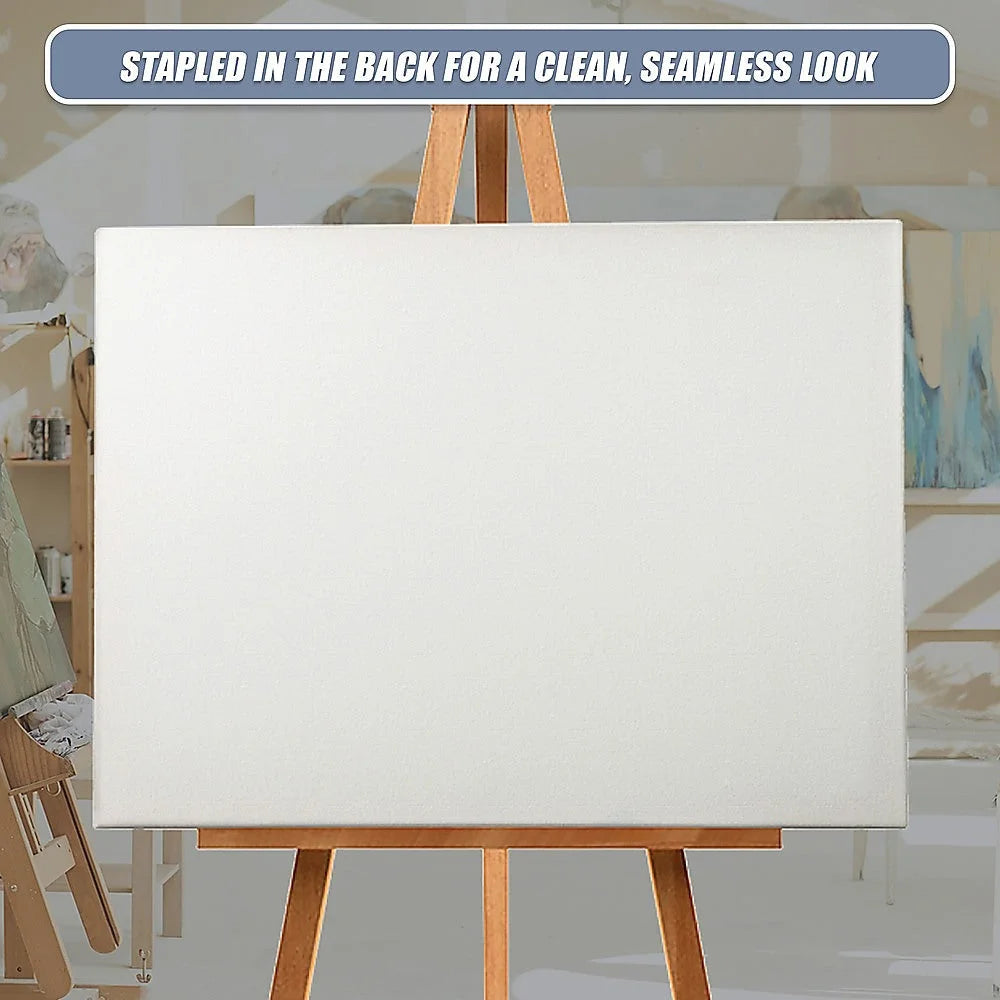 Artist Blank Stretched Canvas 5 Pack - 50x60cm White Oil