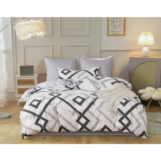 Ashwin Queen Size Duvet Quilt Cover Set - Home & Garden