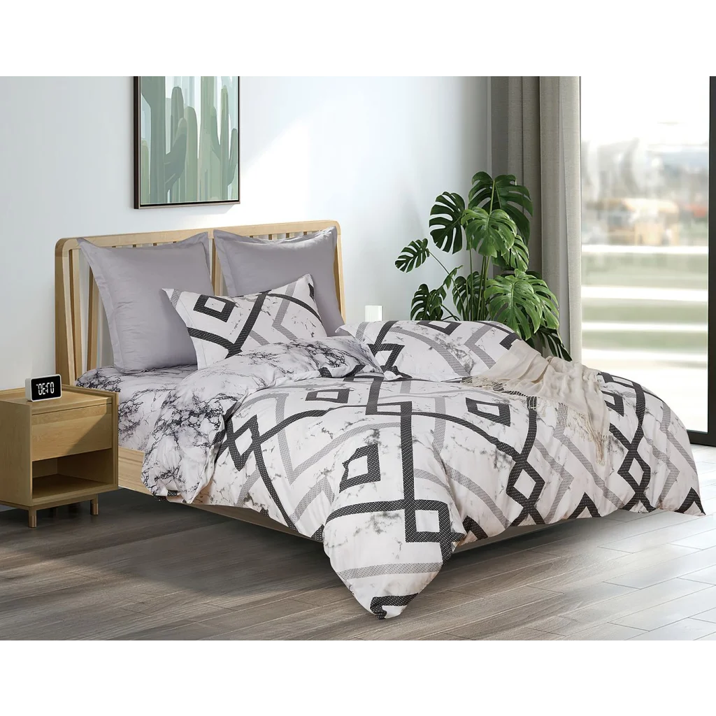 Ashwin Queen Size Duvet Quilt Cover Set - Home & Garden