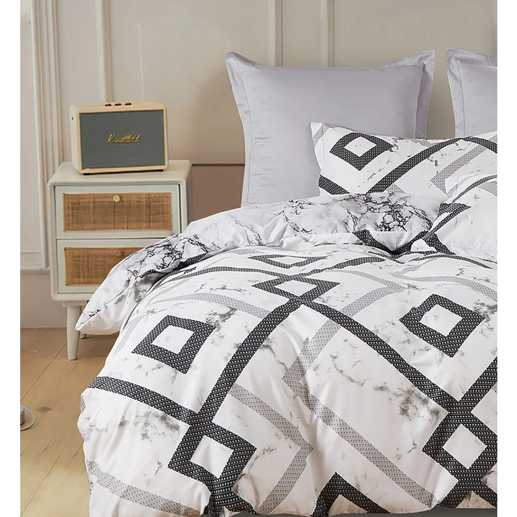 Ashwin Queen Size Duvet Quilt Cover Set - Home & Garden