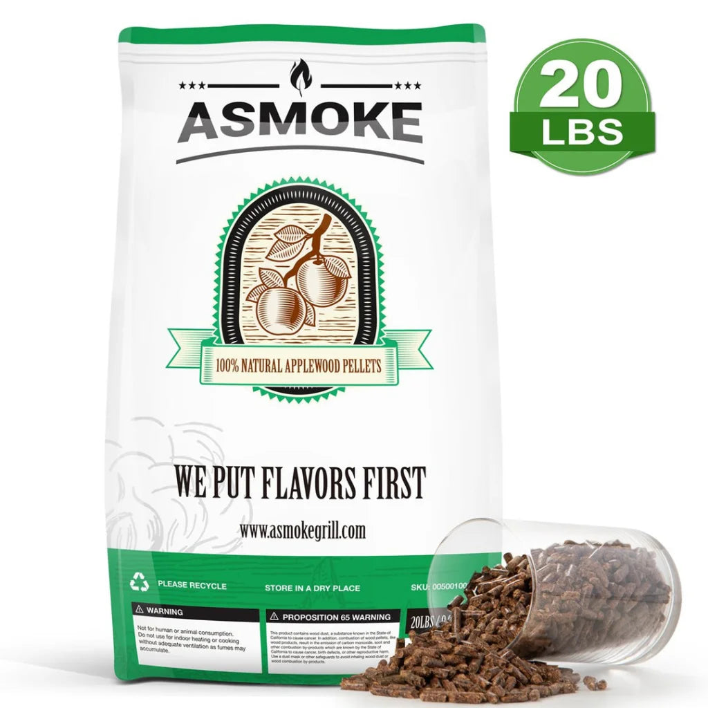 Asmoke 9.5kg of 100% Pure Applewood Pellets - Home & Garden