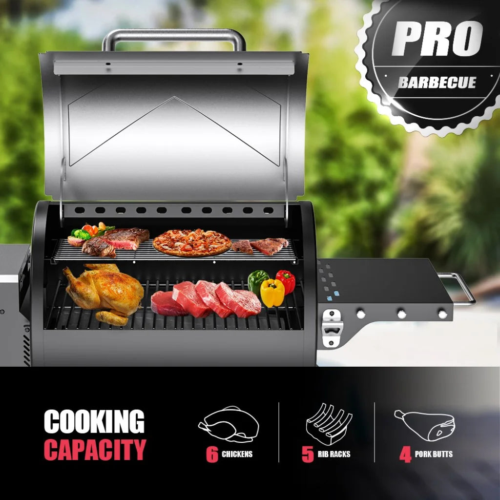 Asmoke AS500N-2 Wood Pellet Grill - Silver - Home & Garden