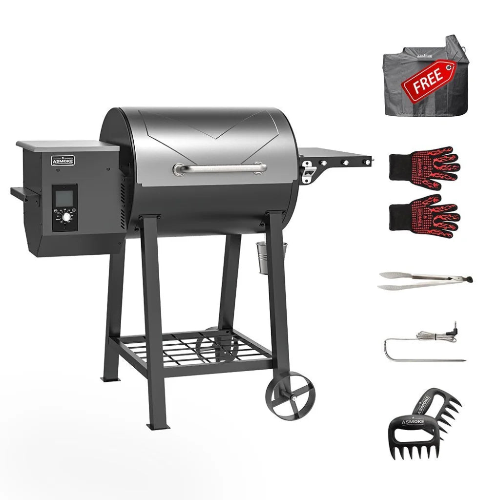 Asmoke AS500N-2 Wood Pellet Grill - Silver - Home & Garden