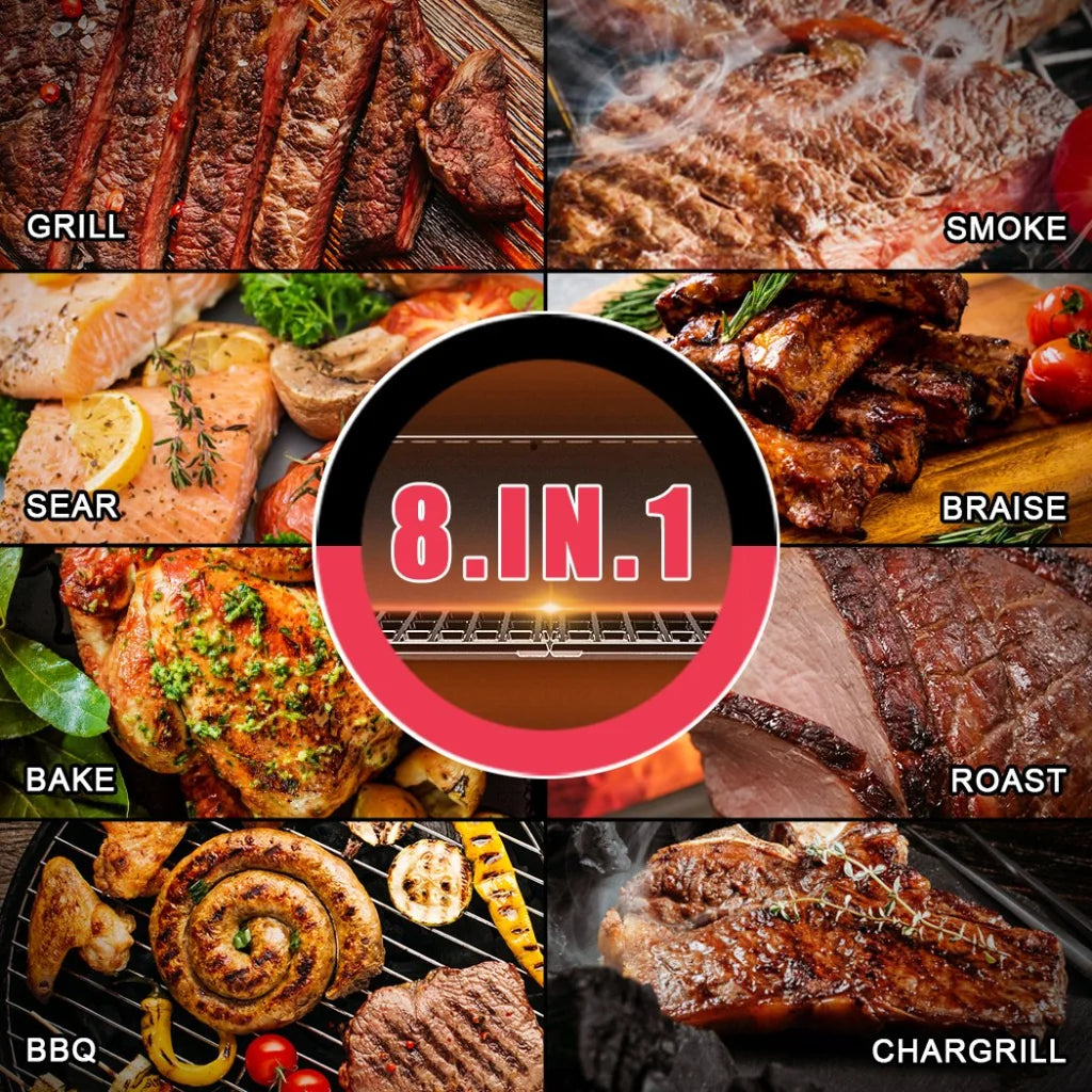 Asmoke AS500N-2 Wood Pellet Grill - Silver - Home & Garden