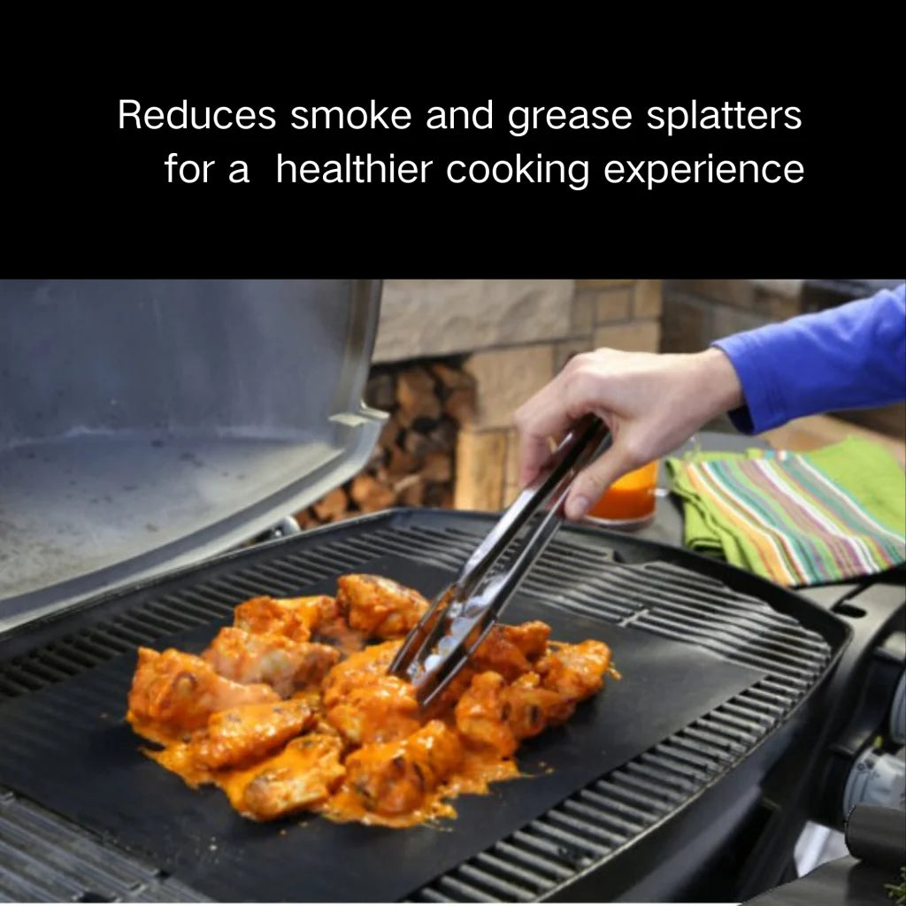 ASMOKE Premium Copper & Black BBQ Grill Mats (2-Pack)