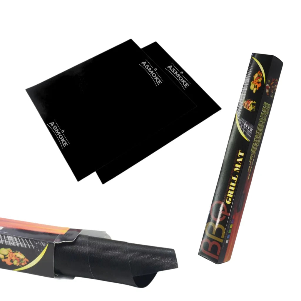 ASMOKE Premium Copper & Black BBQ Grill Mats (2-Pack)