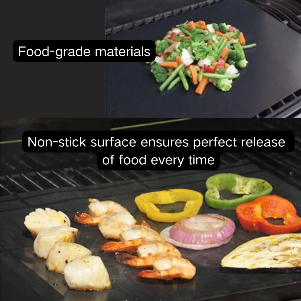 ASMOKE Premium Copper & Black BBQ Grill Mats (2-Pack)