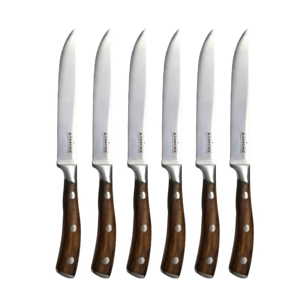 Asmoke Steak Knife Set of 4 - Pakkawood Handle - Home &