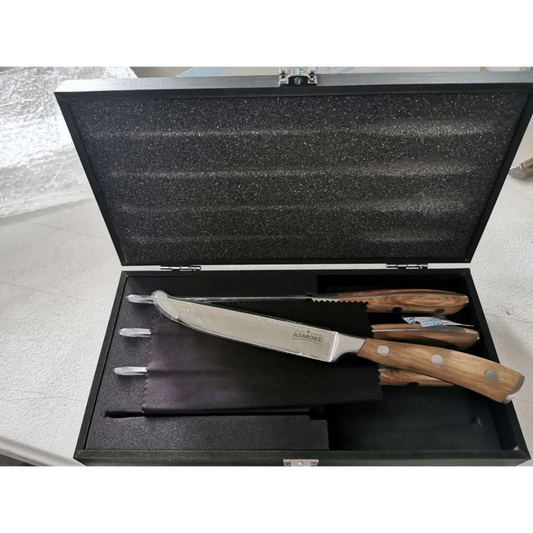 Asmoke Steak Knife Set of 4 - Pakkawood Handle - Home &
