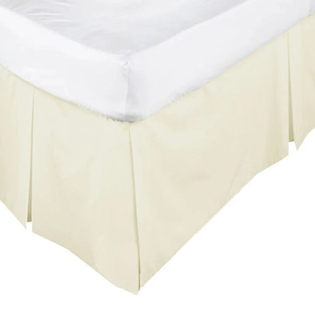 ASSUN Box Pleated Valance DOUBLE Ecru - Home & Garden