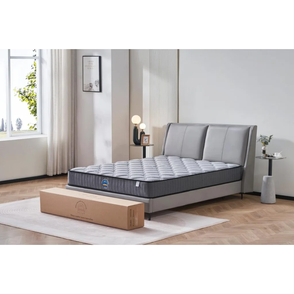 Aster hybrid 22cms thickness euro top matttress-queen