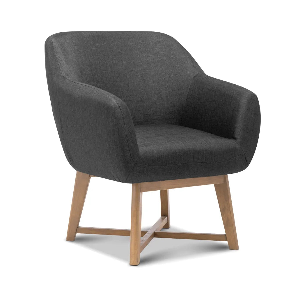 Aston Tub Accent Chair Charcoal - Living Room