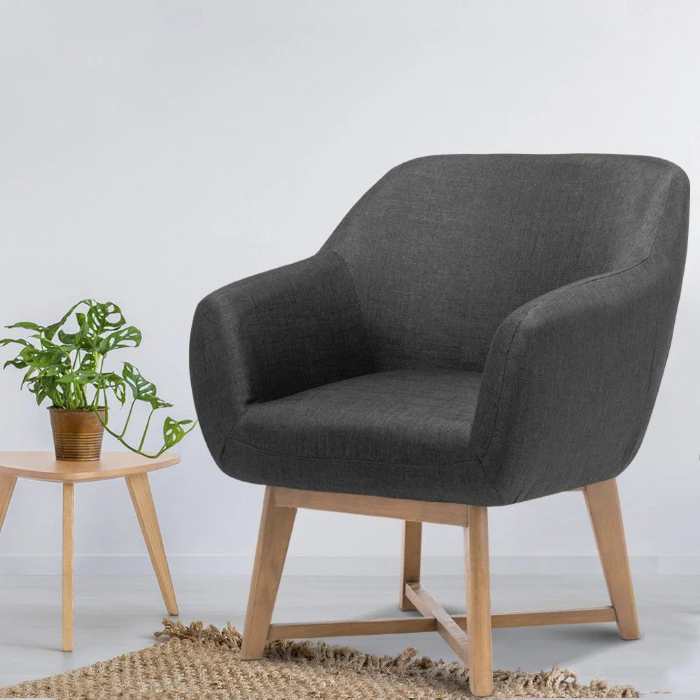Aston Tub Accent Chair Charcoal - Living Room