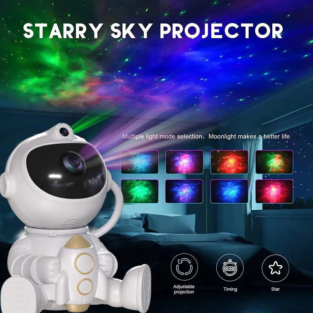Astronaut Galaxy Projector Night Light with Remote