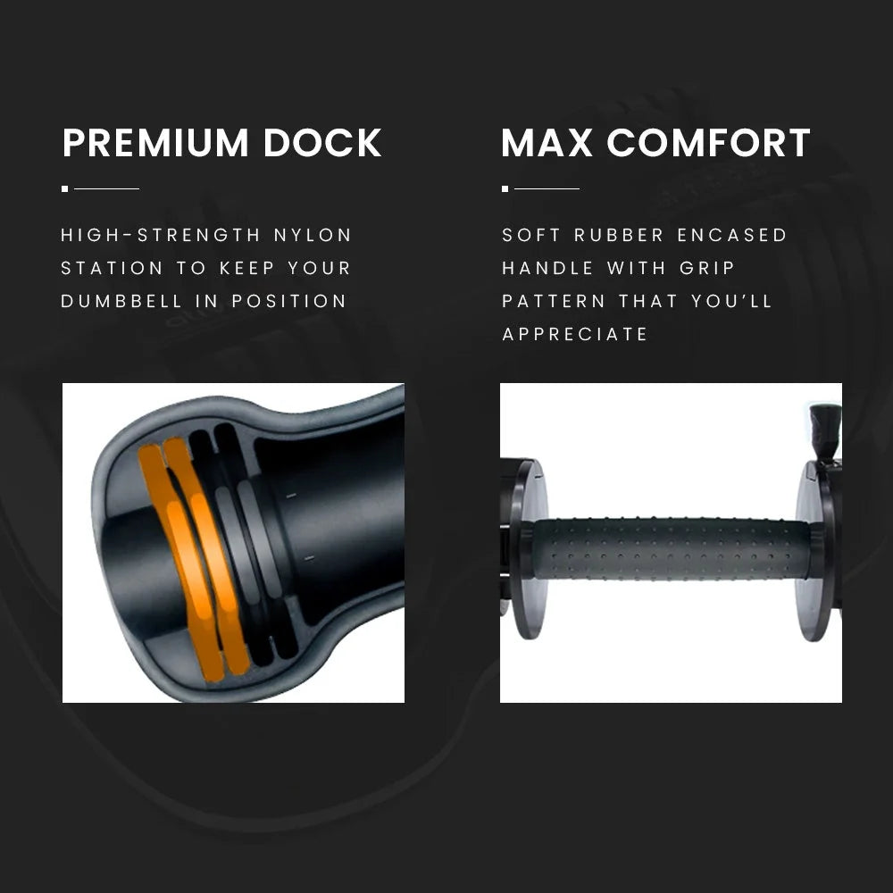 ATIVAFIT 12.5kg Adjustable Weight Dumbbell for Home Gym