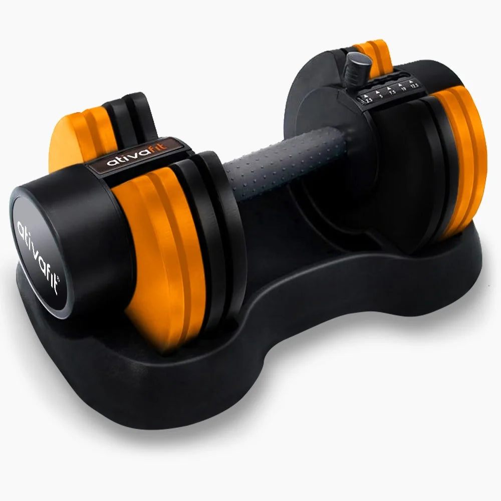 ATIVAFIT 12.5kg Adjustable Weight Dumbbell for Home Gym