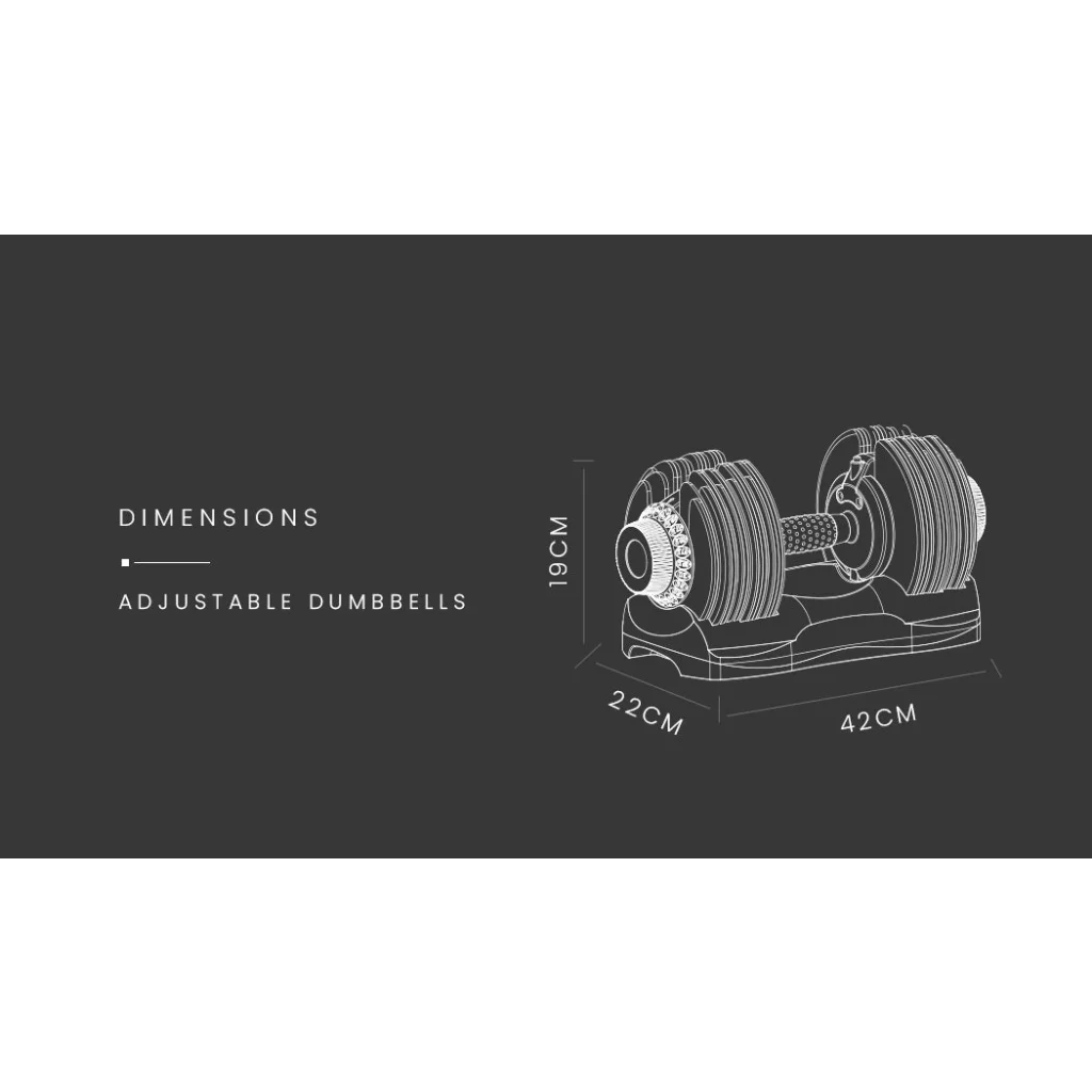 ATIVAFIT 32.5kg Single Adjustable Weight Dumbbell for Home