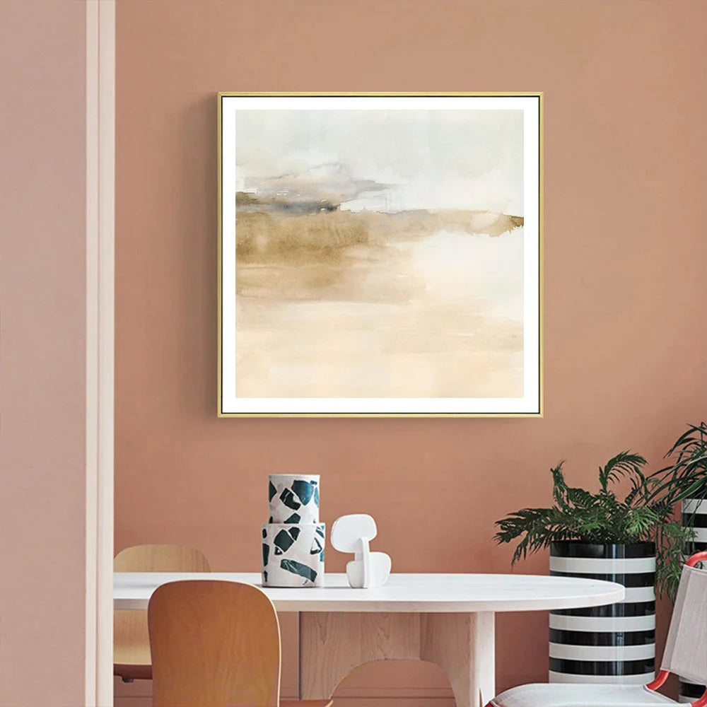 Atmospheric Edge II Wall Art Canvas 100cmx100cm Gold Frame