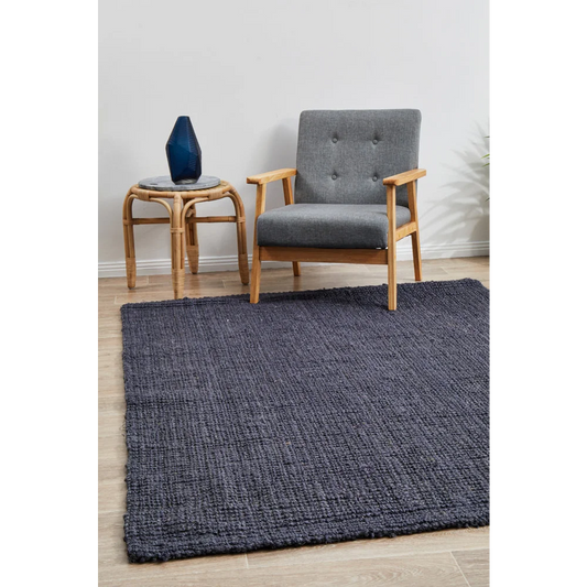 Atrium Barker Navy Rug by Rug Culture - 270X180CM - Home &