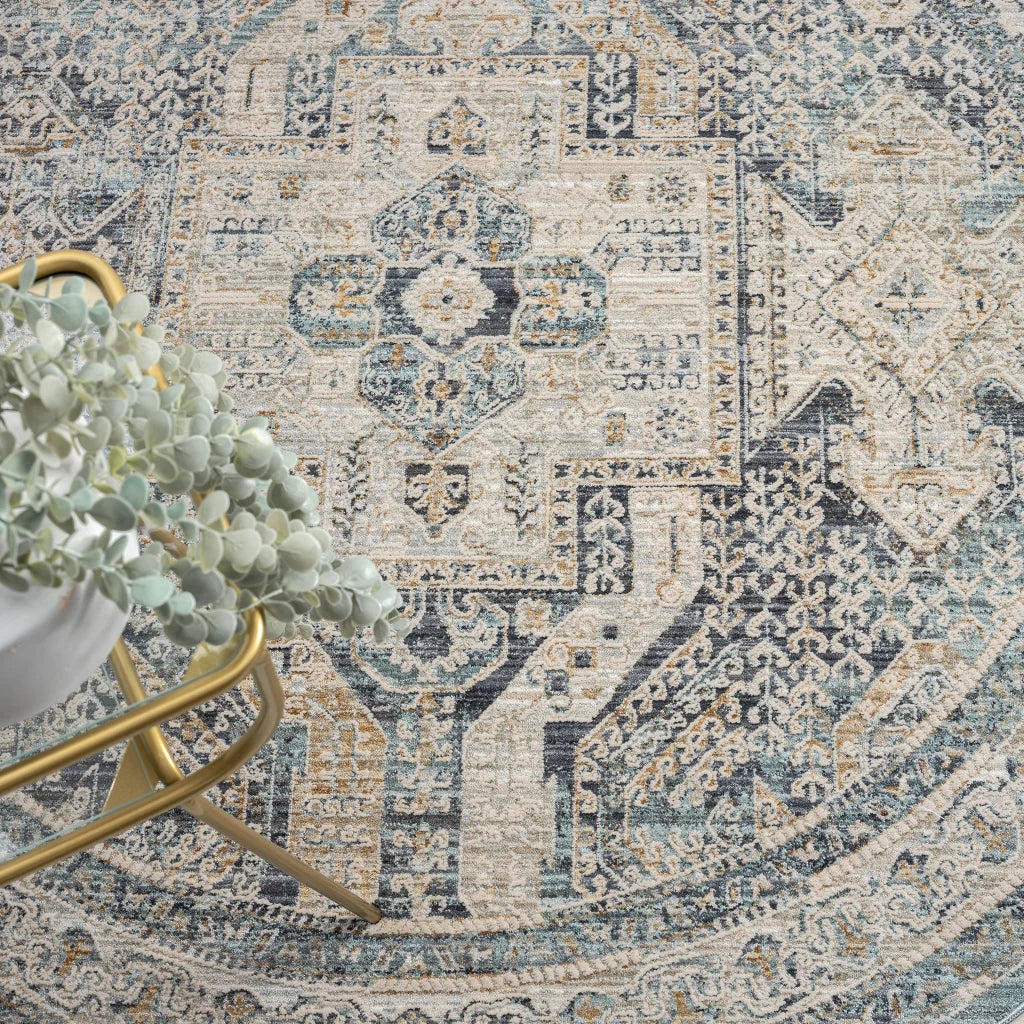 Aubre Contemporary Area Rug - Charcoal - 190x190 - Home &