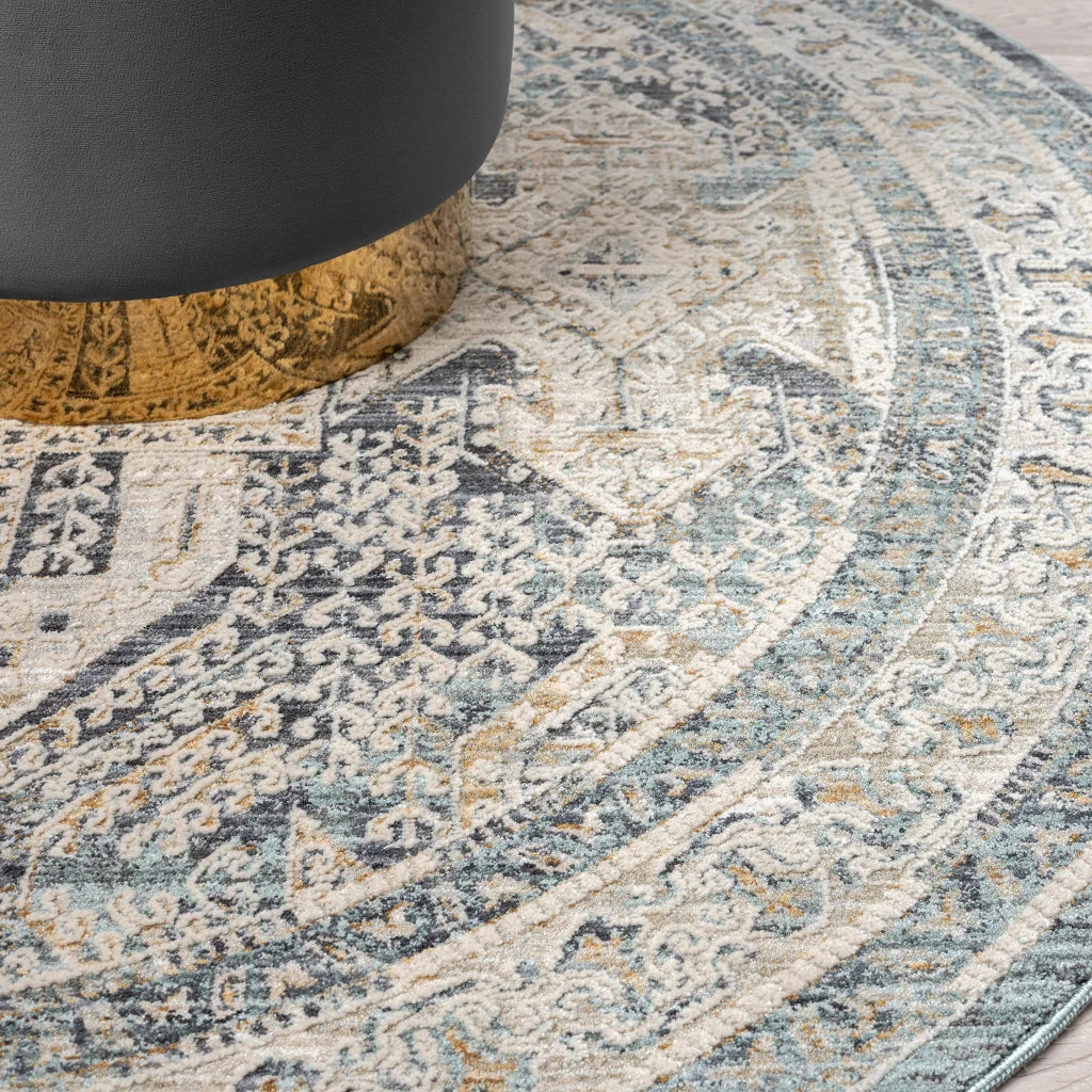 Aubre Contemporary Area Rug - Charcoal - 200x290 - Home &