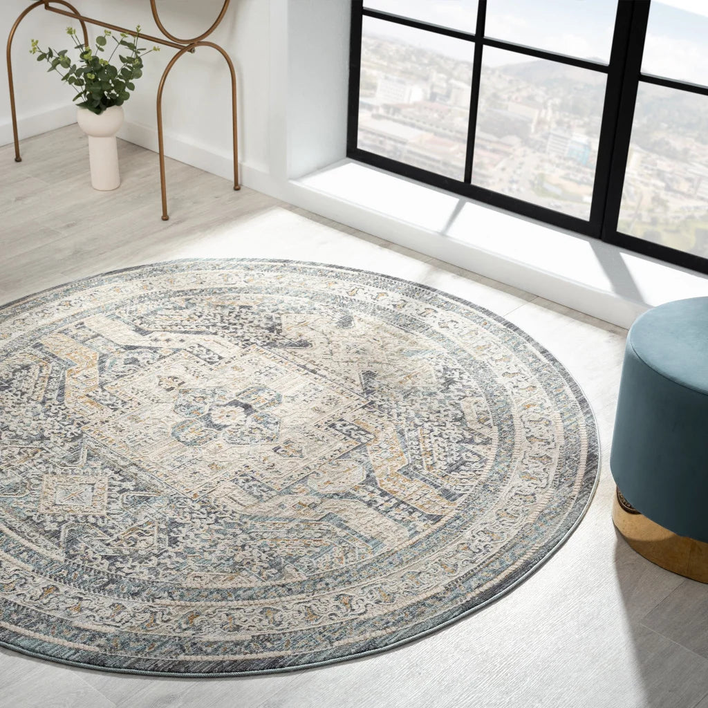 Aubre Contemporary Area Rug - Charcoal - 200x290 - Home &