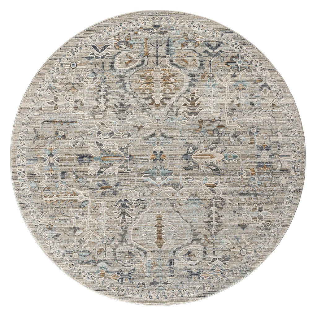 Aubre Contemporary Area Rug - Taupe - 190x190 - Home &