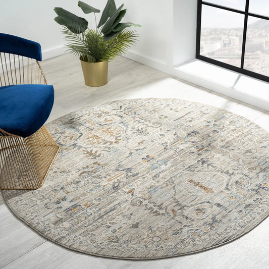 Aubre Contemporary Area Rug - Taupe - 190x190 - Home &