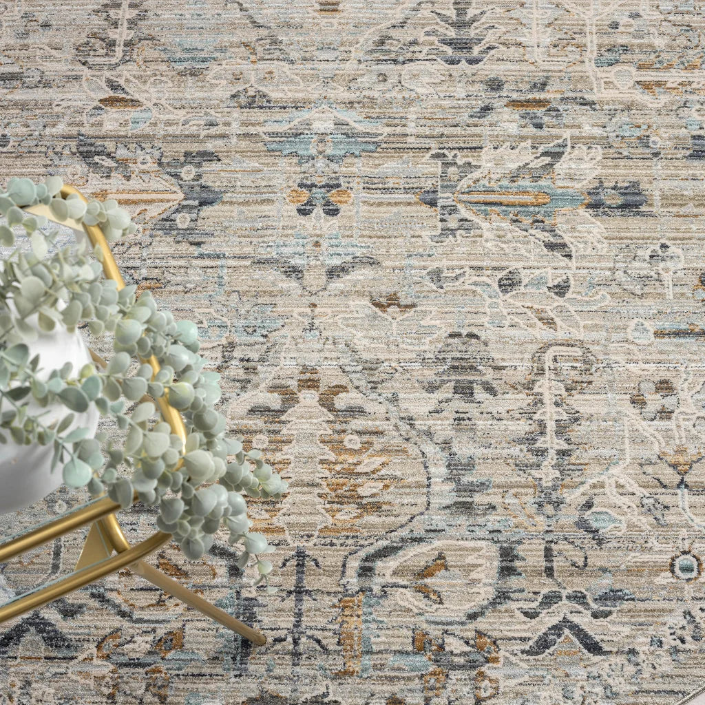 Aubre Contemporary Area Rug - Taupe - 80x150 - Home & Garden