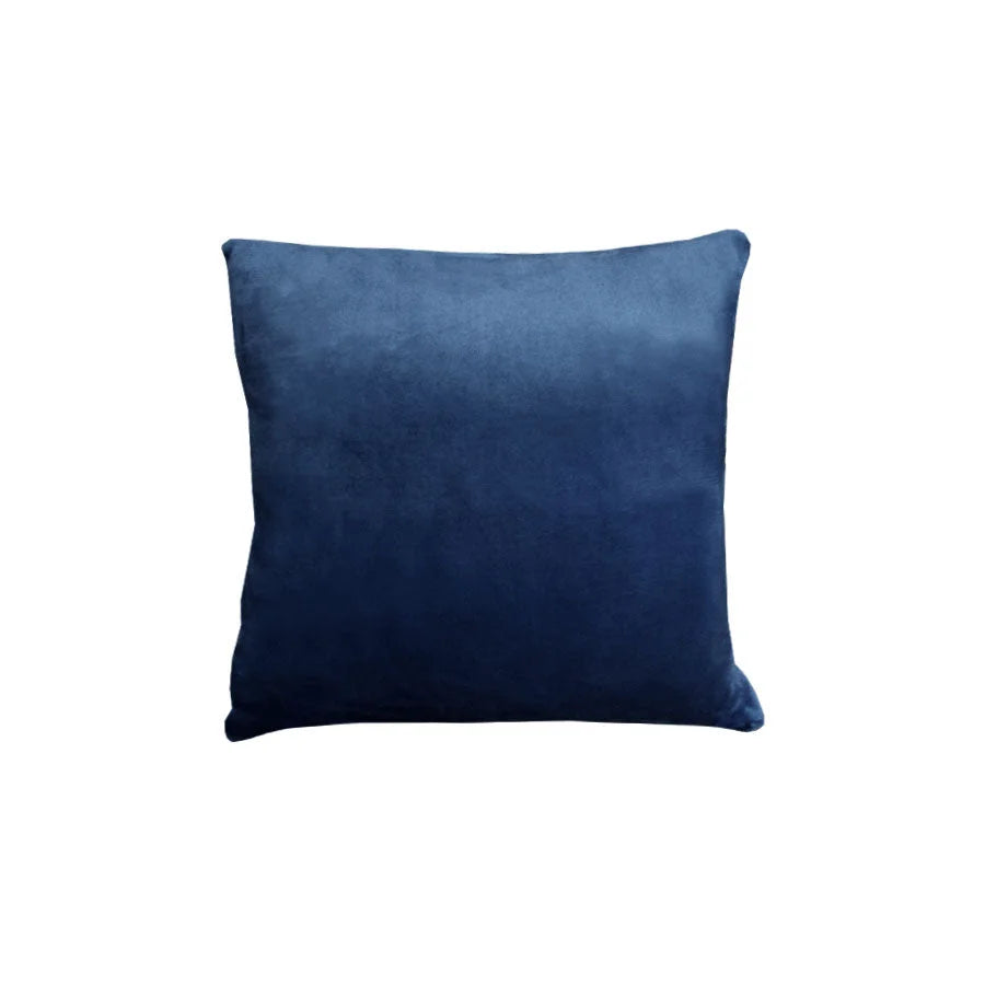 Augusta Faux Mink Square Cushion - Navy - Home & Garden