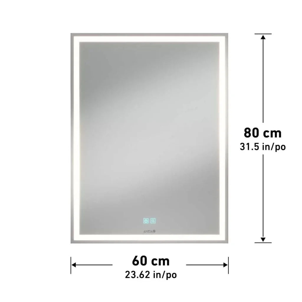 Aurea integrated led plug in wall mirror - Auto Accessories
