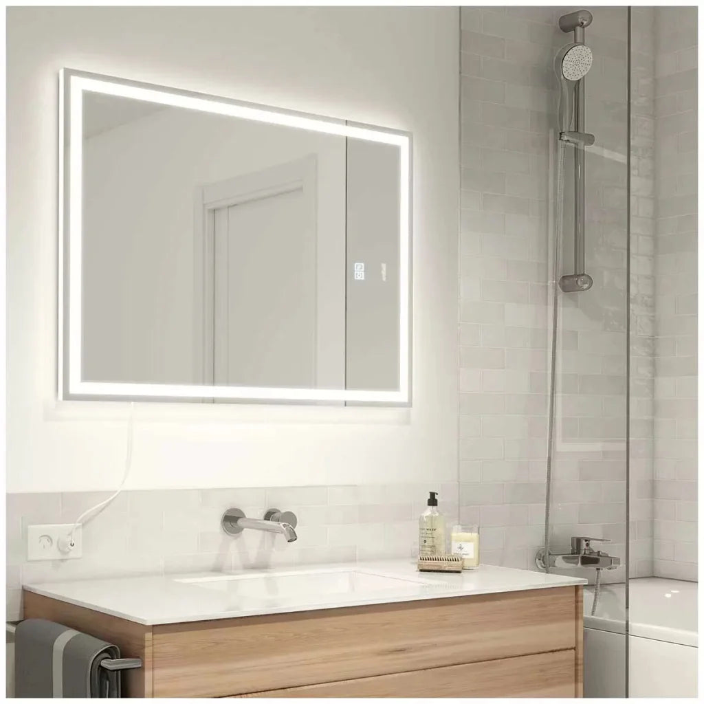 Aurea integrated led plug in wall mirror - Auto Accessories