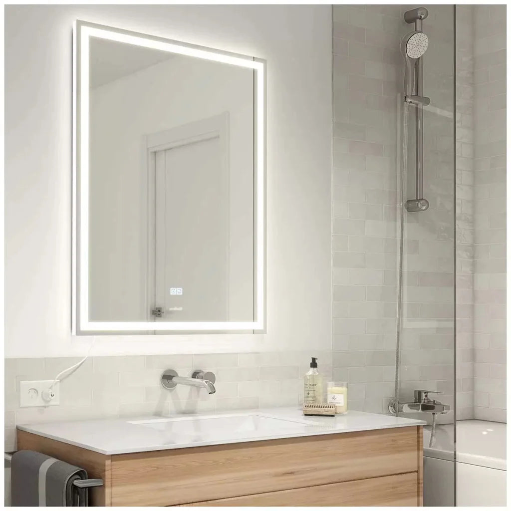 Aurea integrated led plug in wall mirror - Auto Accessories