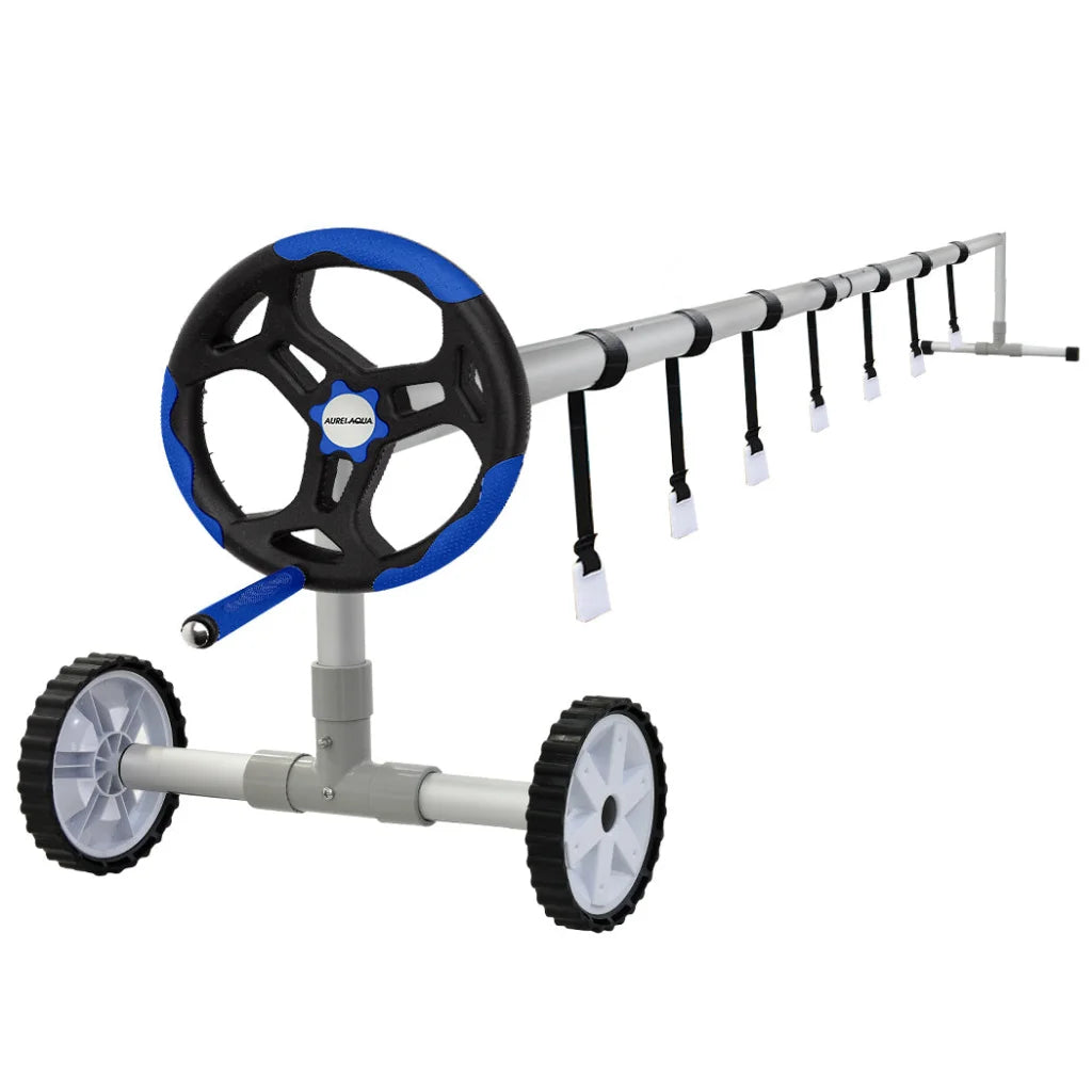 AURELAQUA 4.05m Swimming Pool Roller Cover Reel Adjustable