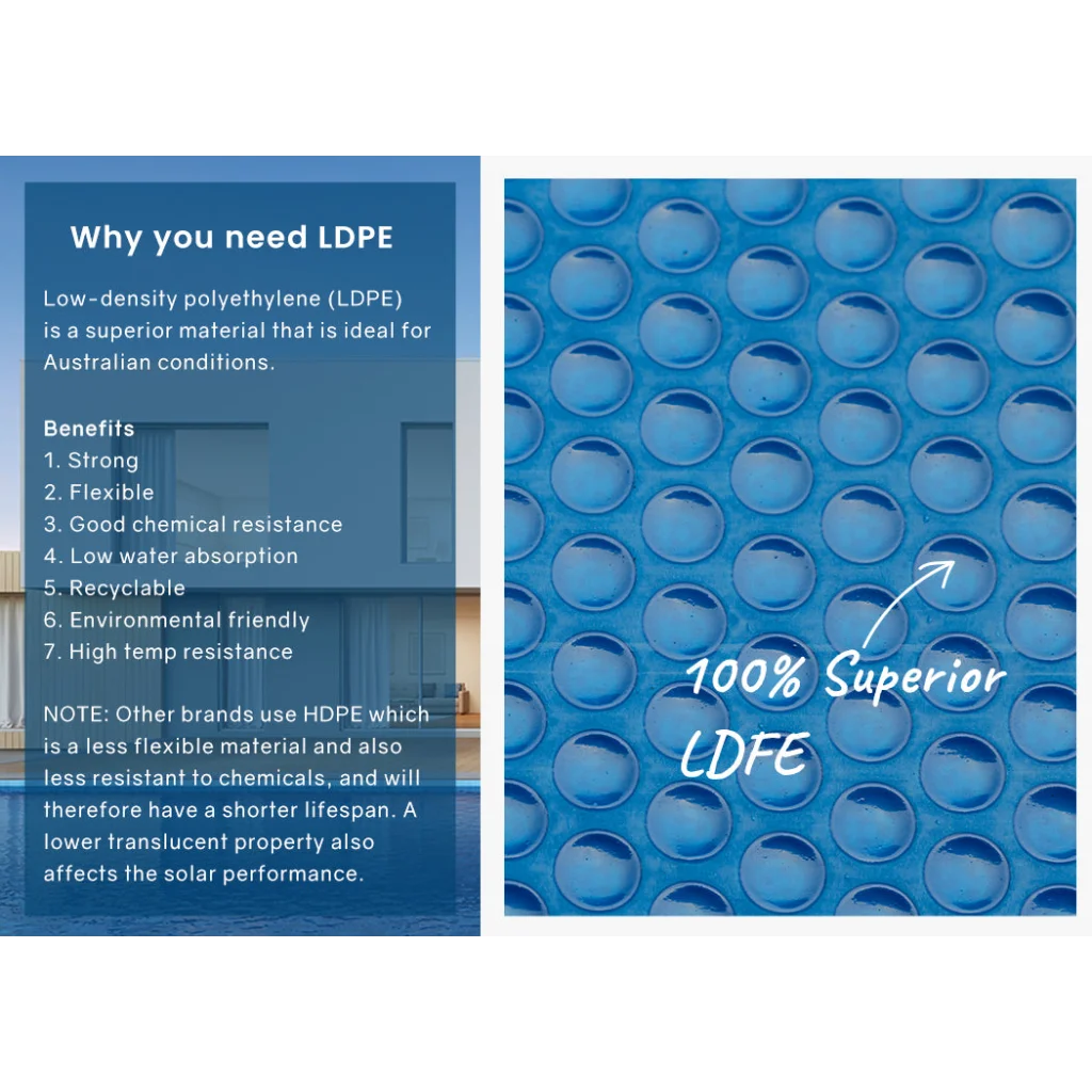 AURELAQUA Pool Cover 400 Micron 8.5x4.2m Solar Blanket