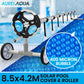 AURELAQUA Pool Cover Roller and 8.5x4.2m Solar Blanket 400