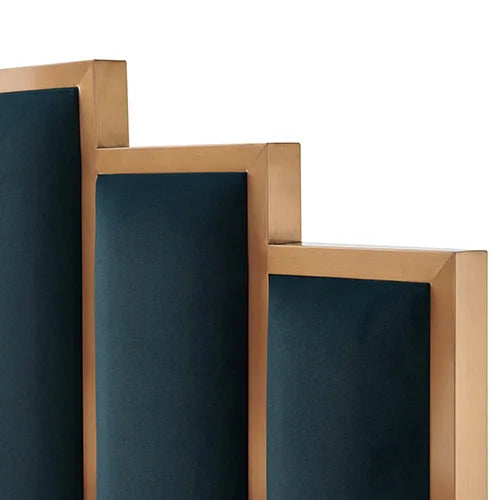 Austin Bed Frame Polyester Turquoise Fabric Padded