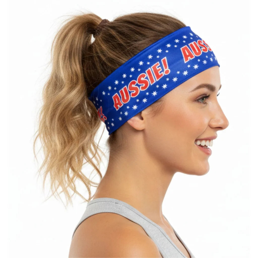 Australia Flag Headband Tennis Cricket Australia Day Aussie