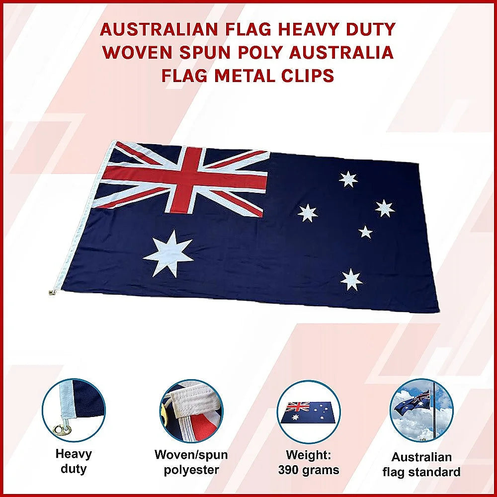 Australian Flag - Heavy Duty Woven Spun Poly with Metal