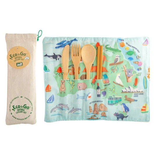 Australiana Eco-to-Go Bamboo Cutlery Set - Occasions >